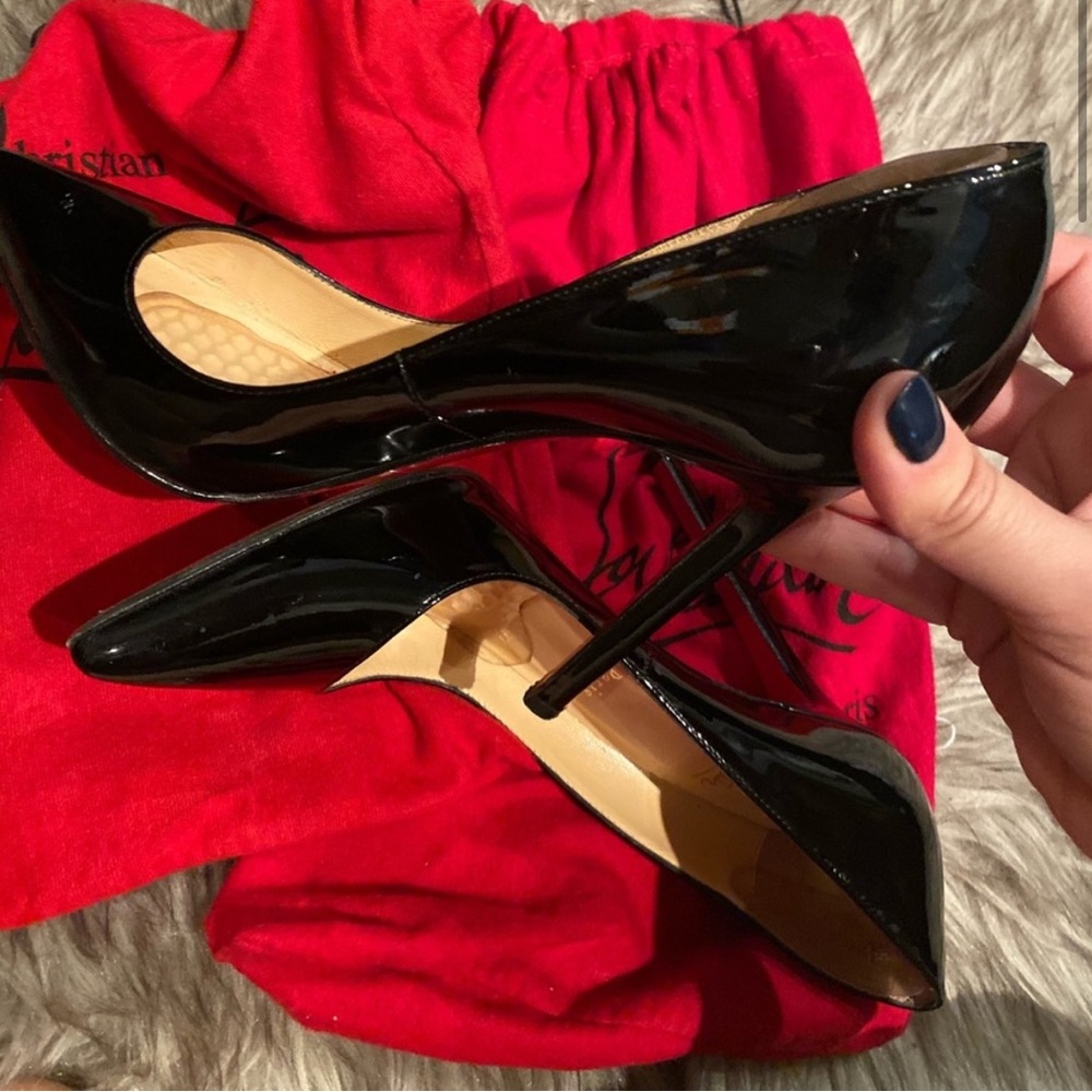 Christian Louboutin Black Patent Pigalle 120
